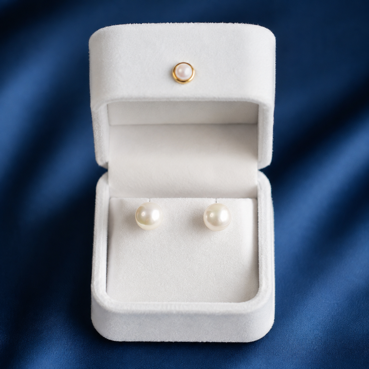 Classic Freshwater Pearl Stud Earrings, Approx. 8mm & 9-10mm, 925 Sterling Silver Post, Elegant Minimalist Jewelry Gift for Women