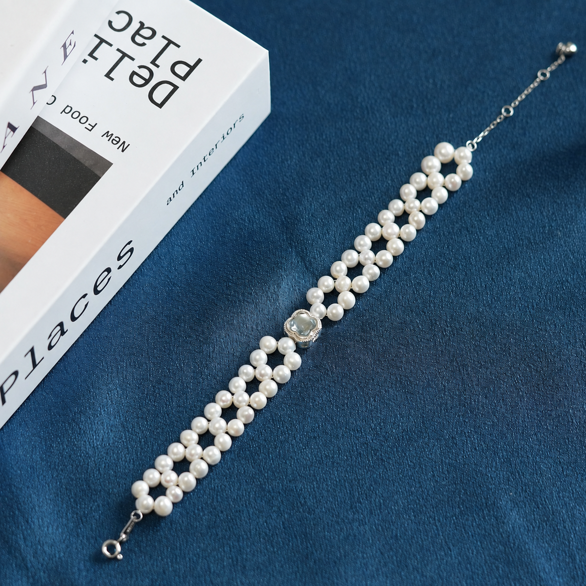 Triple Strand Freshwater Pearl Bracelet, 5mm Layered Pearl Design, Handmade Elegant Jewelry Gift for Women