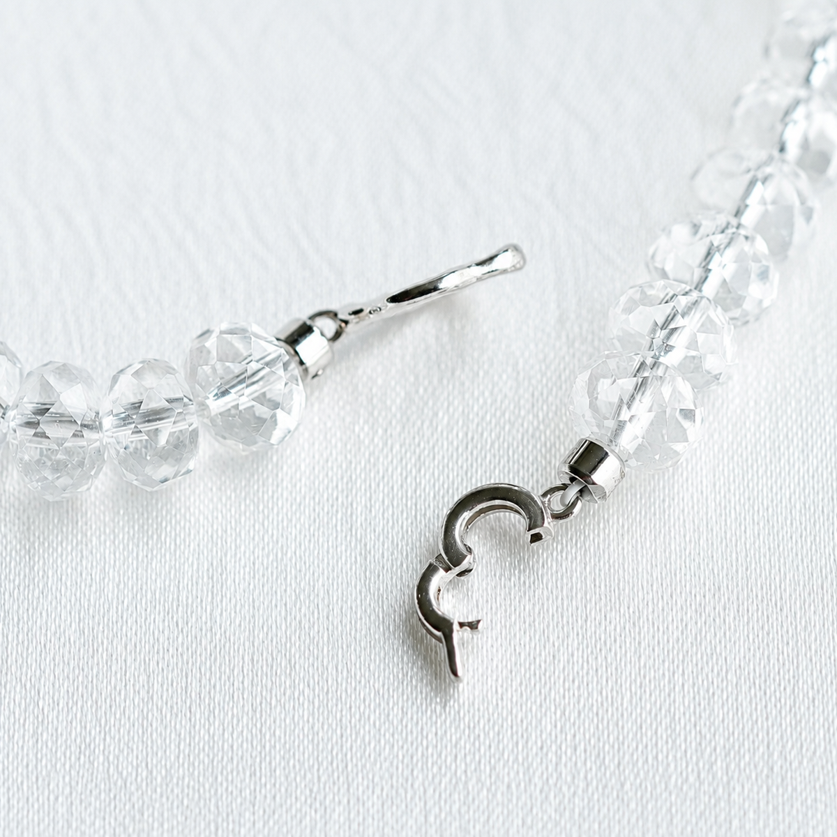 Original Design Natural Aquamarine & Faceted Clear Quartz Necklace | 925 Sterling Silver | Handmade