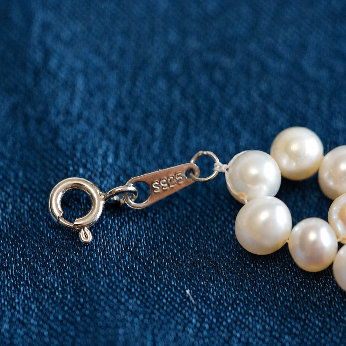 Triple Strand Freshwater Pearl Bracelet, 5mm Layered Pearl Design, Handmade Elegant Jewelry Gift for Women