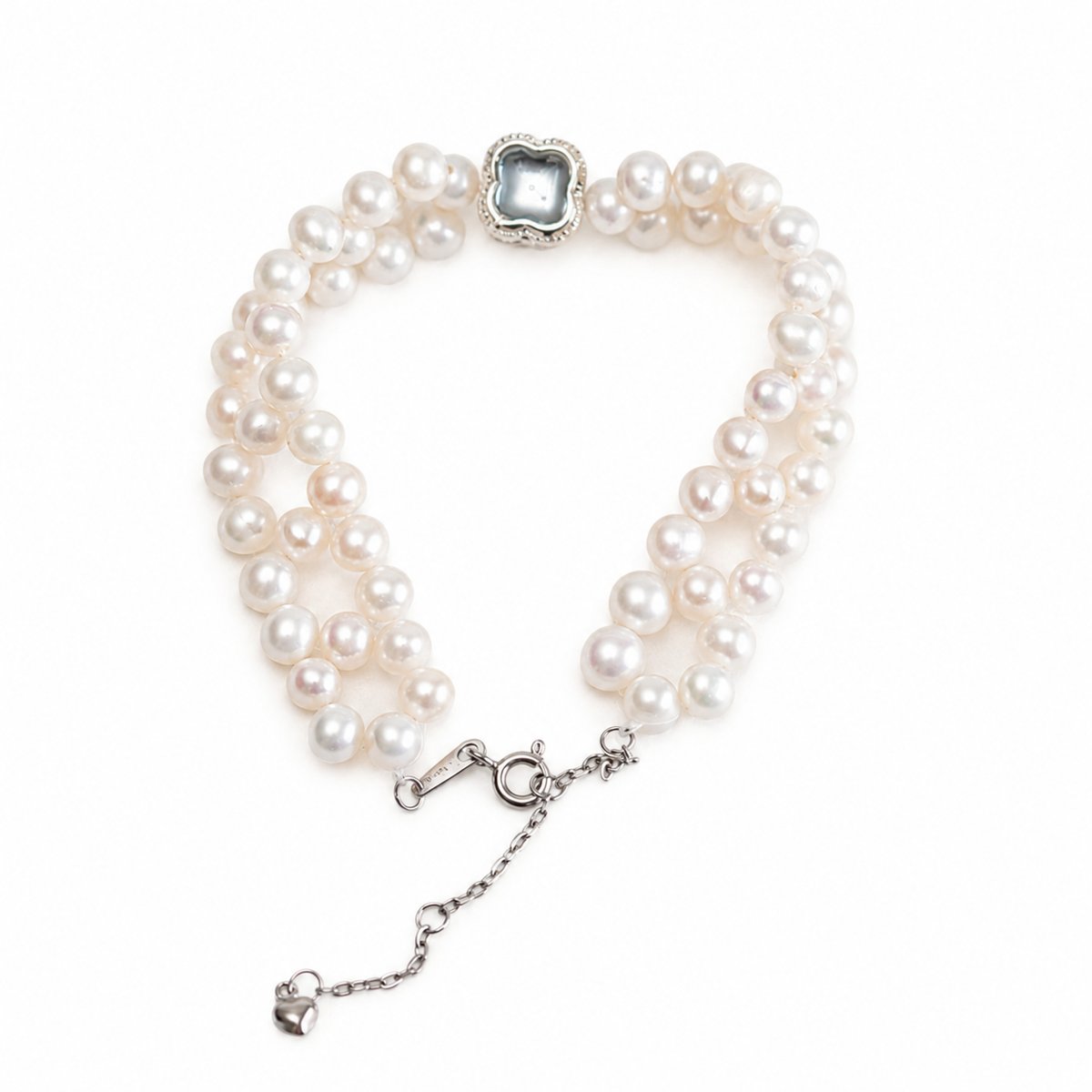 Triple Strand Freshwater Pearl Bracelet, 5mm Layered Pearl Design, Handmade Elegant Jewelry Gift for Women