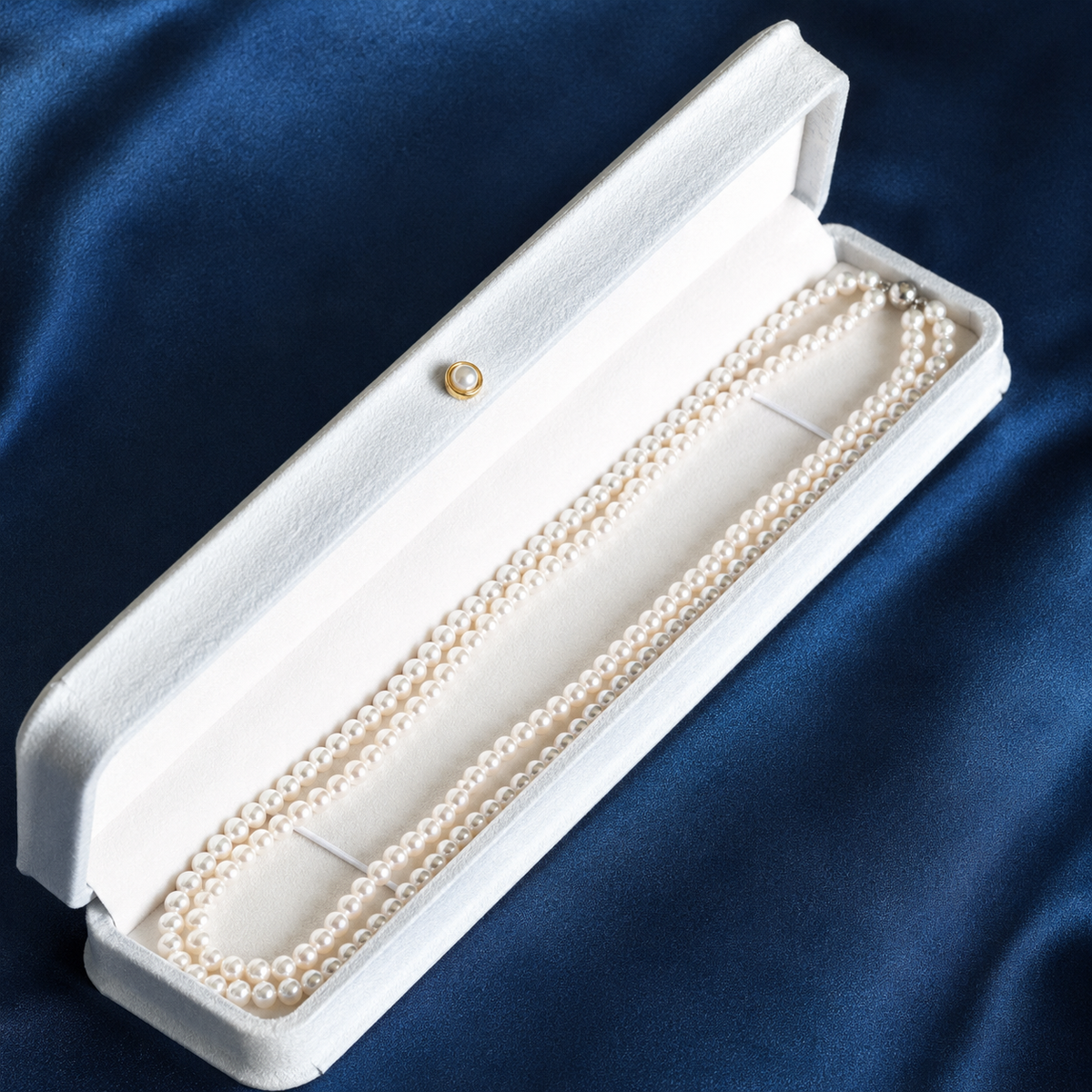 Classic Double-Strand Cultured Freshwater Pearl Necklace, 5mm Layered Pearl Jewelry, Elegant Gift for Women