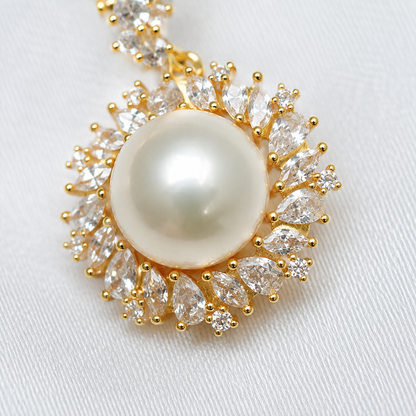 10mm Freshwater Pearl Pendant Necklace with 925 Sterling Silver Chain – Elegant Gift for Her