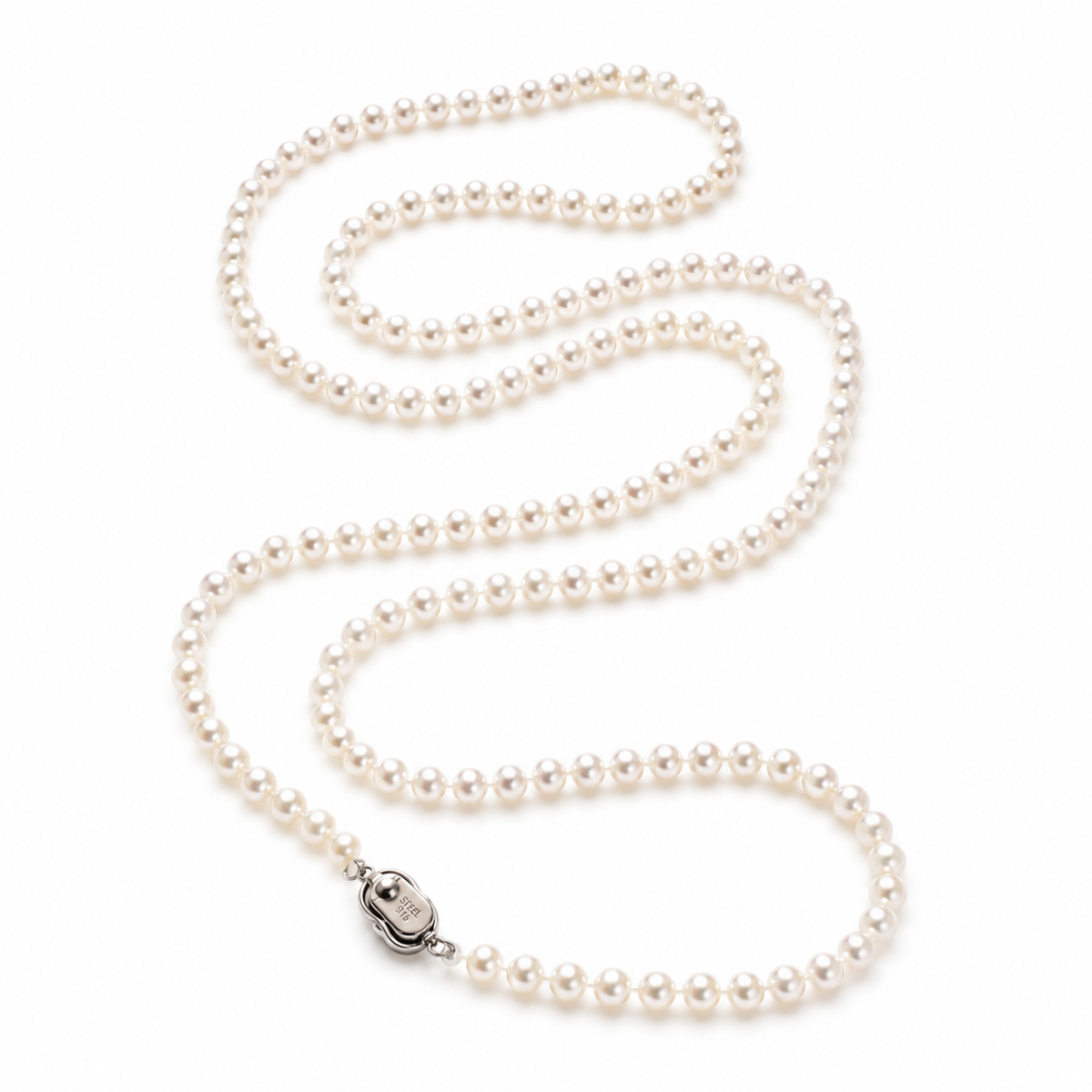 Long Freshwater Pearl Wrap Necklace – 47.6" / 121cm, 5–5.5mm Pearls, Convertible Double-Layer & Multi-Wrap Necklace