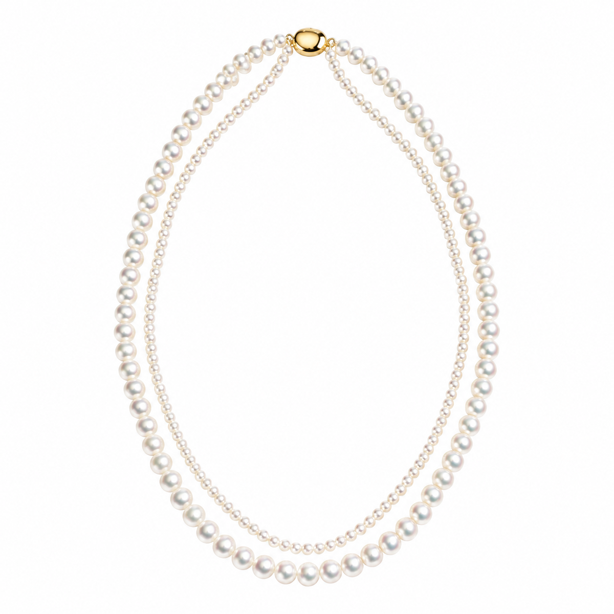 Layered Freshwater Pearl Necklace | 6mm Outer Pearls & 3mm Inner Pearls