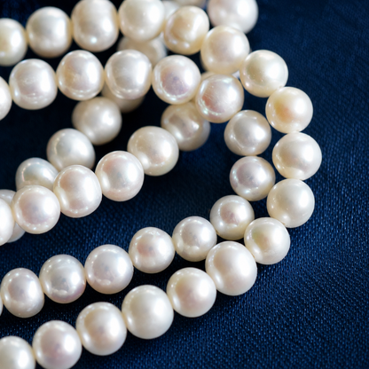Long Freshwater Pearl Wrap Necklace – 47.6" / 121cm, 5–5.5mm Pearls, Convertible Double-Layer & Multi-Wrap Necklace