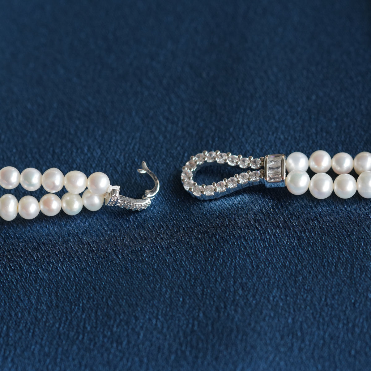 Double Strand Twisted Freshwater Pearl Necklace, Natural 5mm Pearl Layered Necklace, Elegant Gift for Women