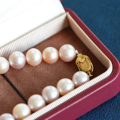 Pastel Multicolor Cultured Freshwater Pearl Necklace, Approx. 9mm Pearls, 47cm Classic Jewelry Gift for Women