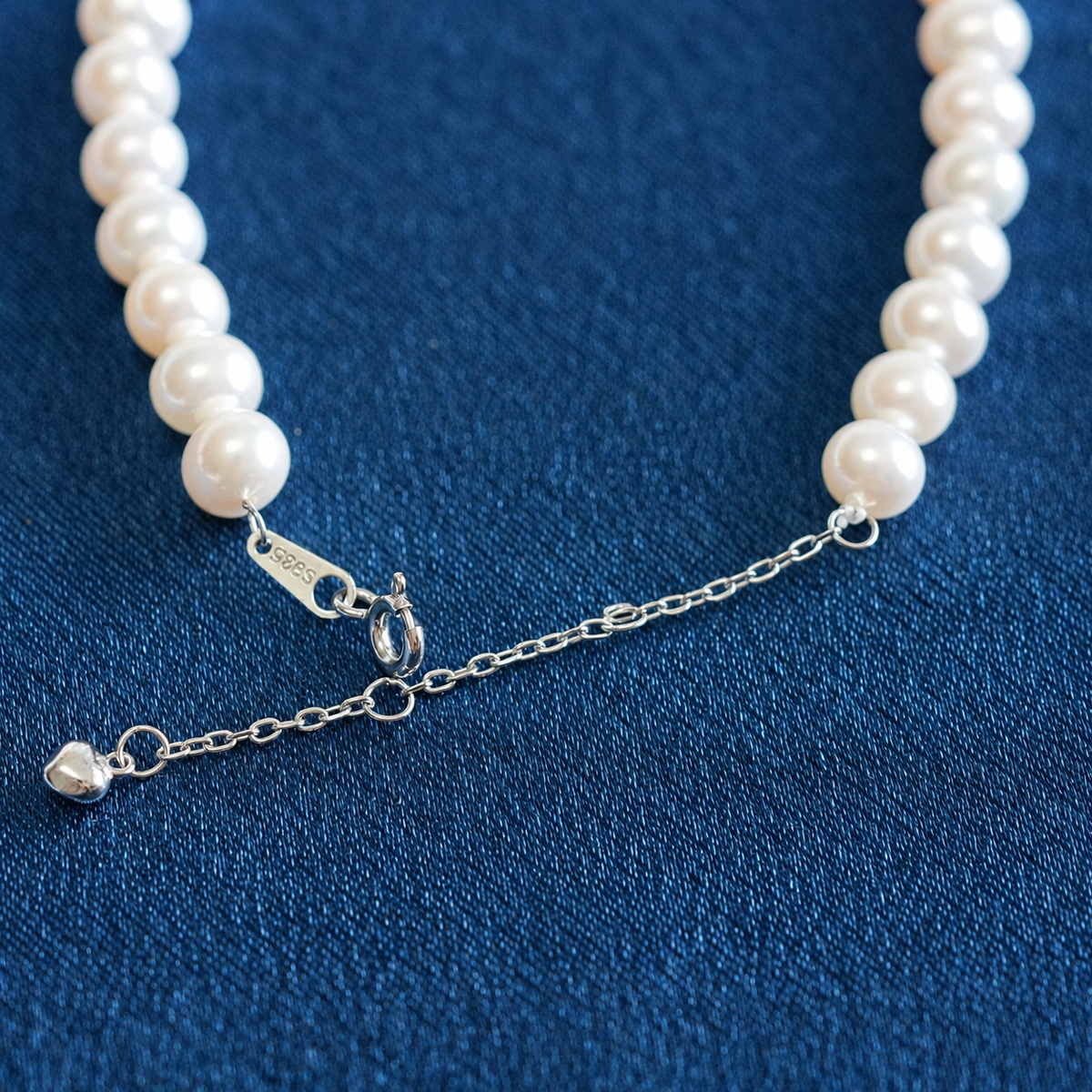 Vintage Freshwater Pearl Bracelet 6mm with 925 Sterling Silver Clasp, Adjustable Elegant Pearl Jewelry Gift for Women