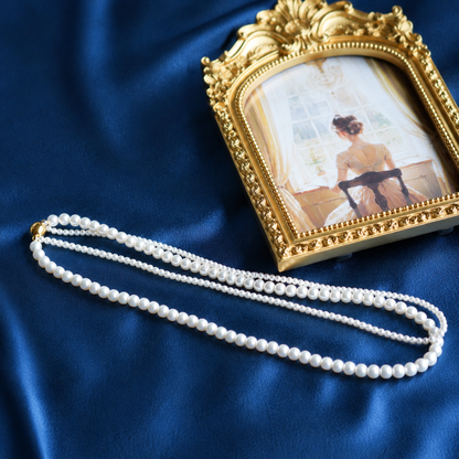 Layered Freshwater Pearl Necklace | 6mm Outer Pearls & 3mm Inner Pearls