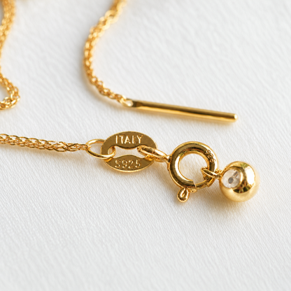 10mm Freshwater Pearl Pendant Necklace with 925 Sterling Silver Gold-Tone Adjustable Chain