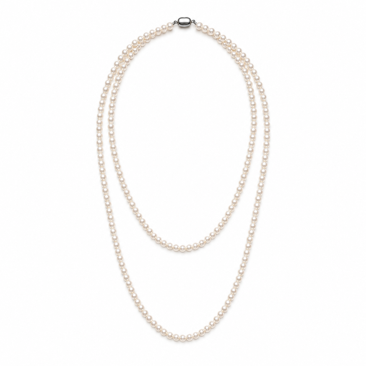 Long Freshwater Pearl Wrap Necklace – 47.6" / 121cm, 5–5.5mm Pearls, Convertible Double-Layer & Multi-Wrap Necklace