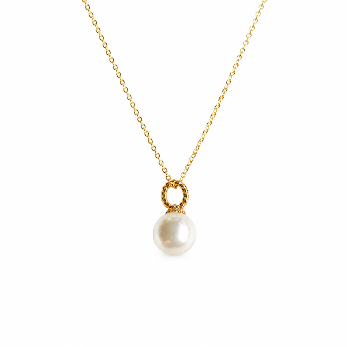 10mm Freshwater Pearl Pendant Necklace with 925 Sterling Silver Chain – Elegant Gift for Her