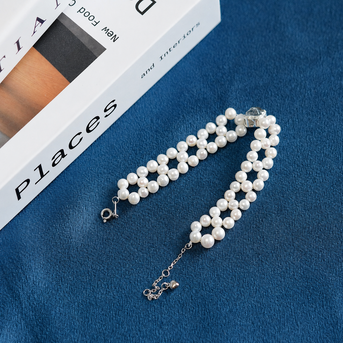 Triple Strand Freshwater Pearl Bracelet, 5mm Layered Pearl Design, Handmade Elegant Jewelry Gift for Women