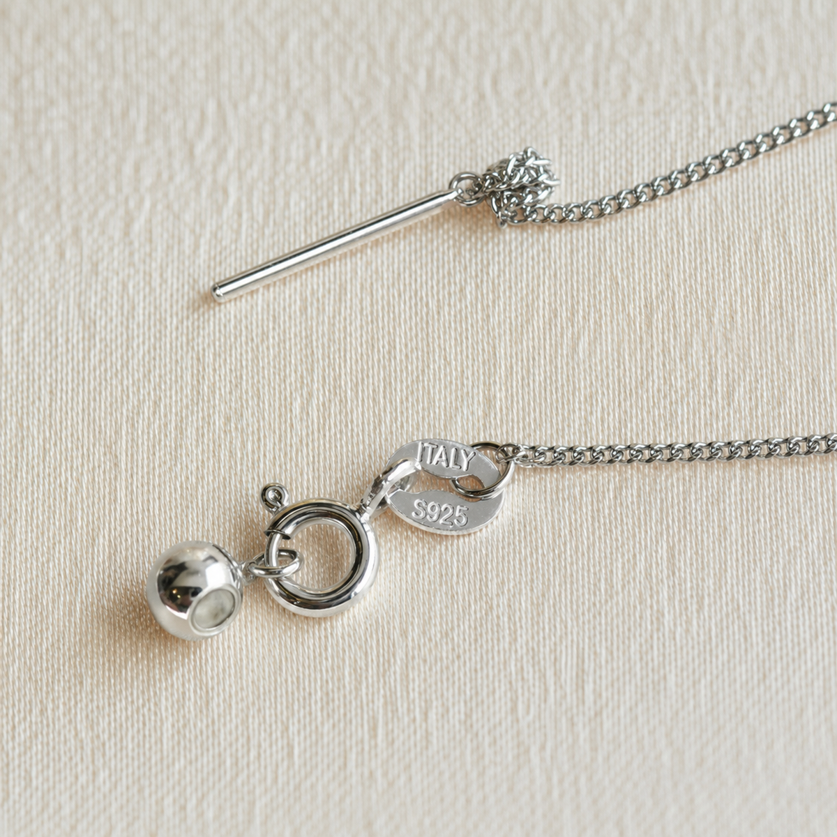 Warm Ivory Freshwater Pearl Gourd Pendant Necklace | 925 Sterling Silver