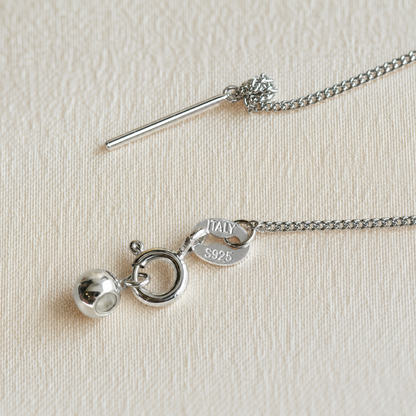 Warm Ivory Freshwater Pearl Gourd Pendant Necklace | 925 Sterling Silver